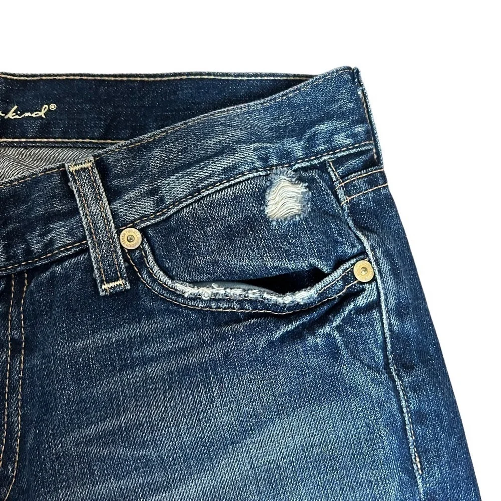 7 For All Mankind Cropped Boot Cut Factory Distressed Jeans  Sz.28